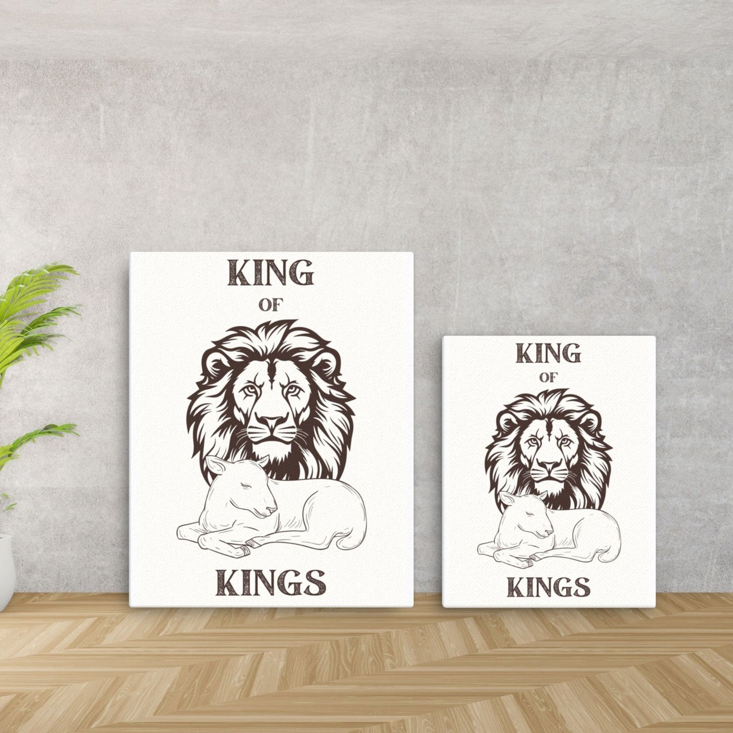 'King of kings' canvas - large - MIMIKO DESIGNS - christian apparel gifts