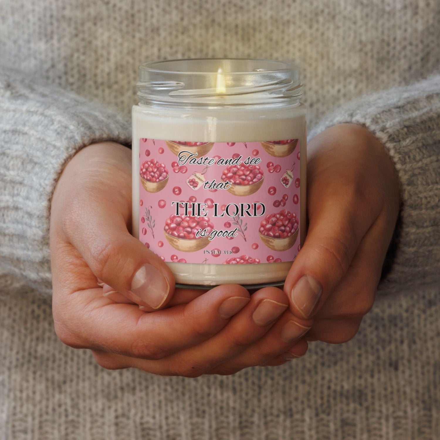 'God is good' - 60 hours scented soy candle - Apple Harvest - MIMIKO DESIGNS - christian apparel gifts