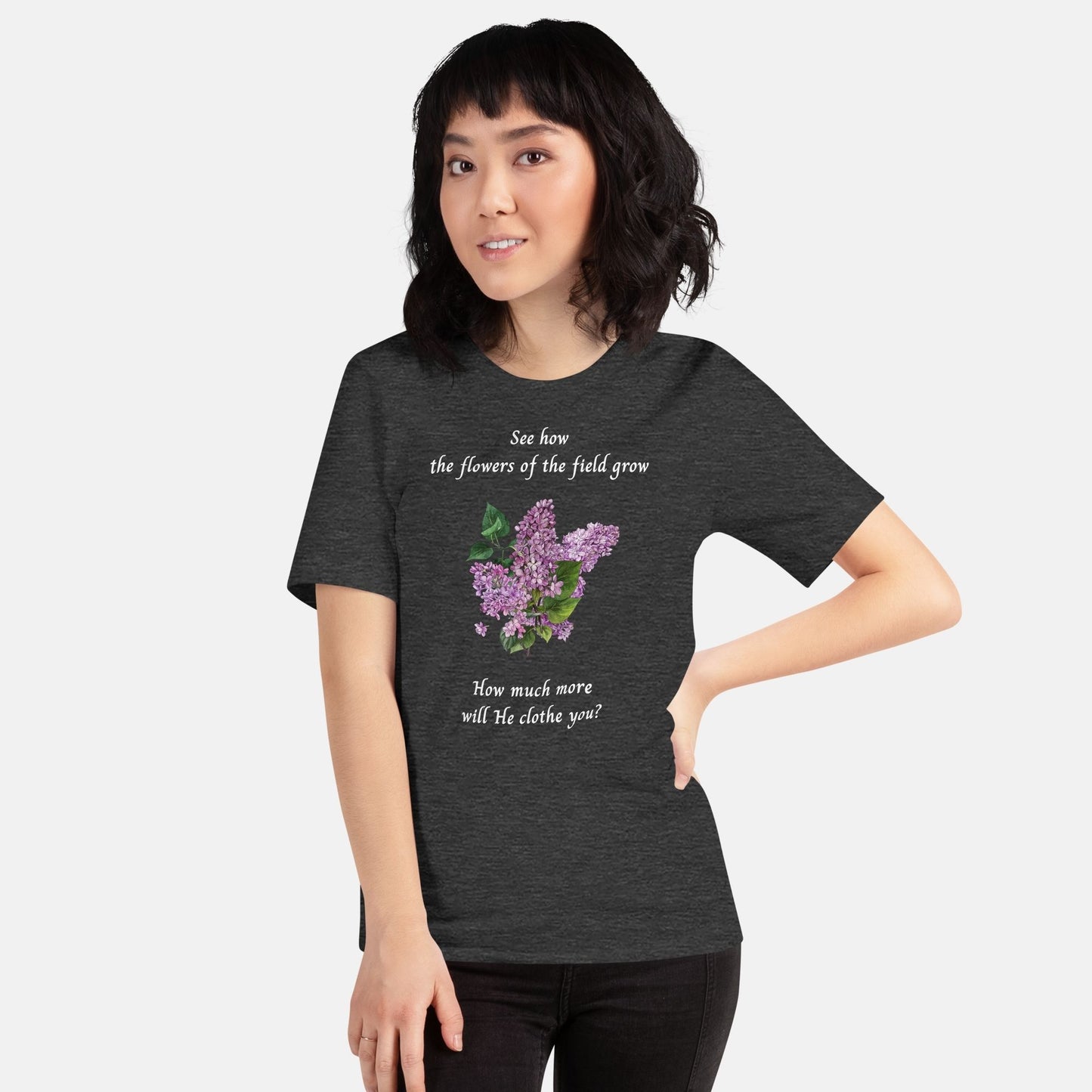 'Lilac and Sparrow' - cotton t-shirt