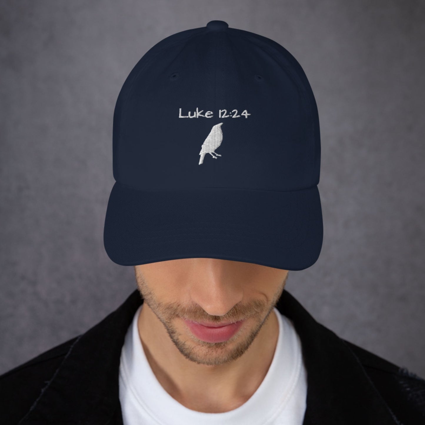 'Luke 12:24' - embroidered dad hat - MIMIKO DESIGNS - christian apparel gifts