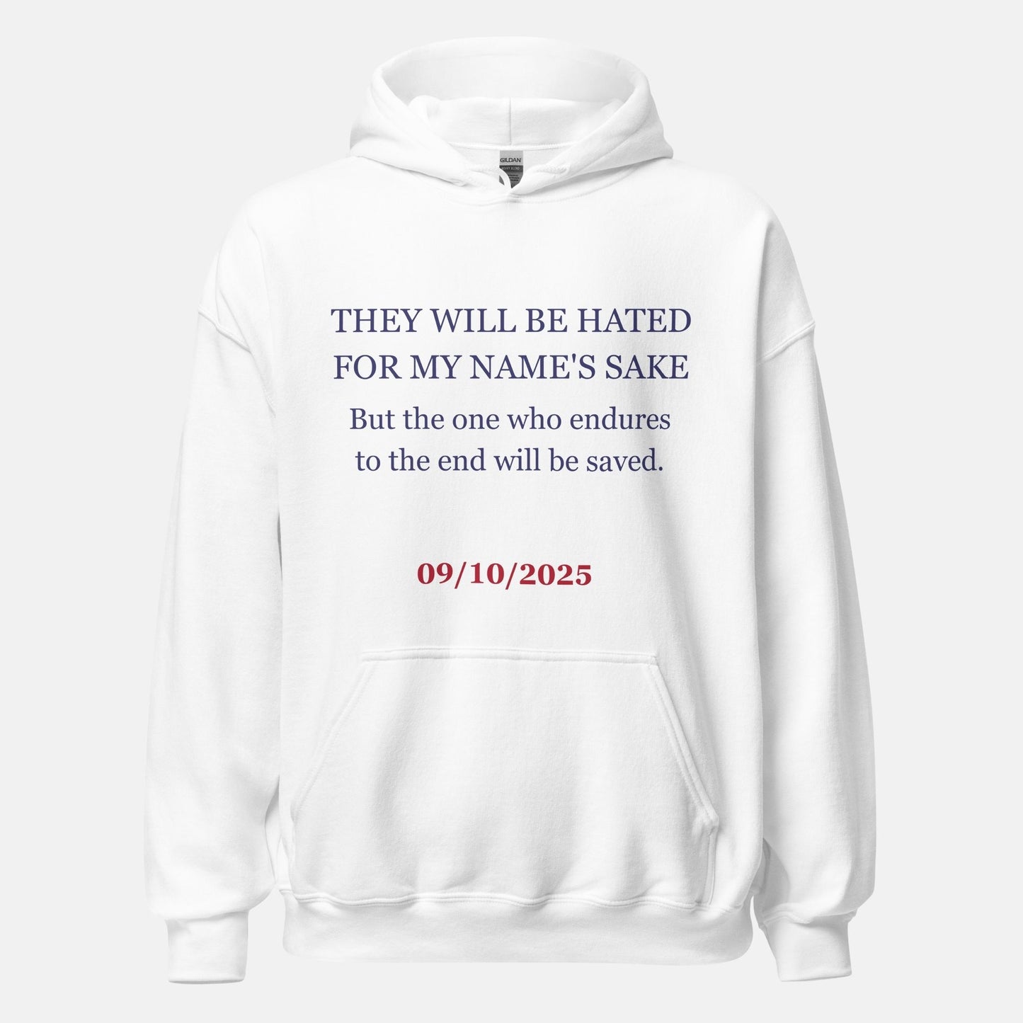 'Endure' - unisex hoodie white - S - MIMIKO DESIGNS - christian apparel gifts