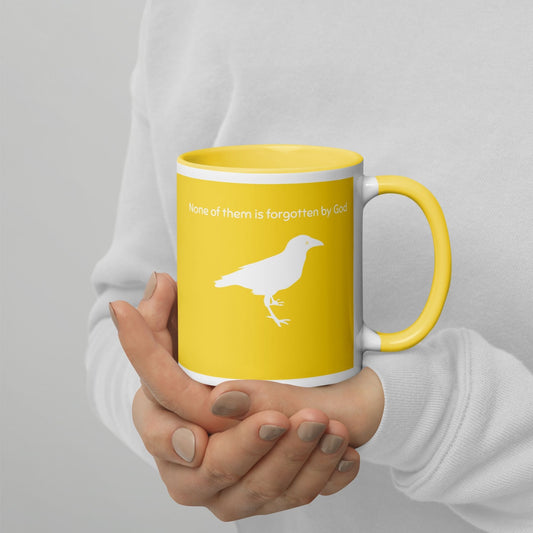 'Consider the Ravens' - bright yellow mug