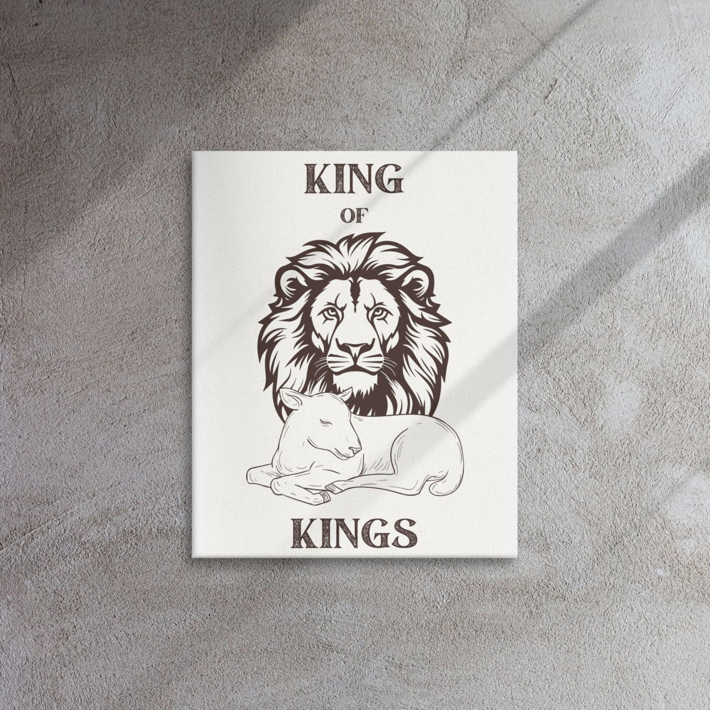 'King of kings' canvas - large - MIMIKO DESIGNS - christian apparel gifts