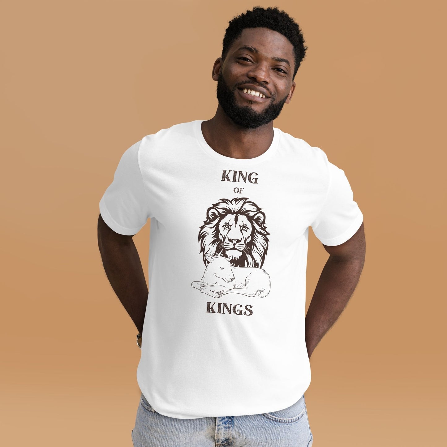 'King of Kings' - unisex cotton t-shirt white