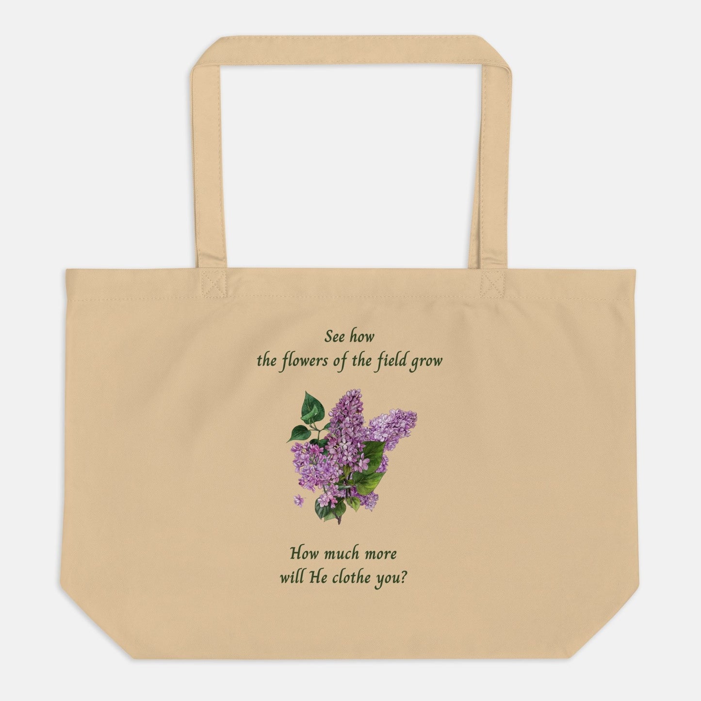'Lilac' - eco tote bag XXL - MIMIKO DESIGNS - christian apparel gifts