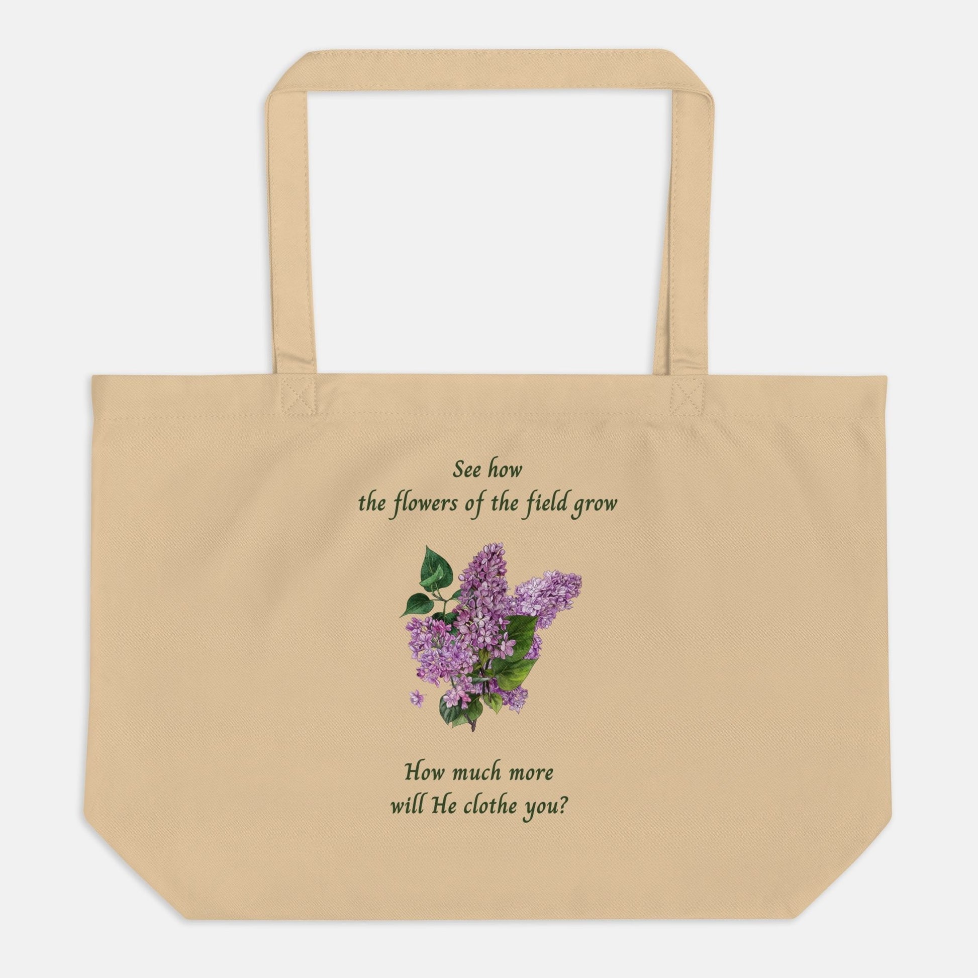 'Lilac' - eco tote bag XXL - MIMIKO DESIGNS - christian apparel gifts
