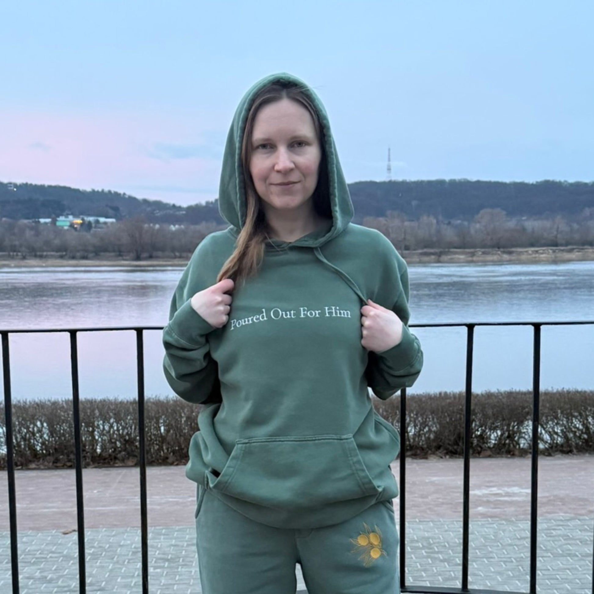 'Olive' hoodie - S - Mimiko Designs - christian apparel gifts