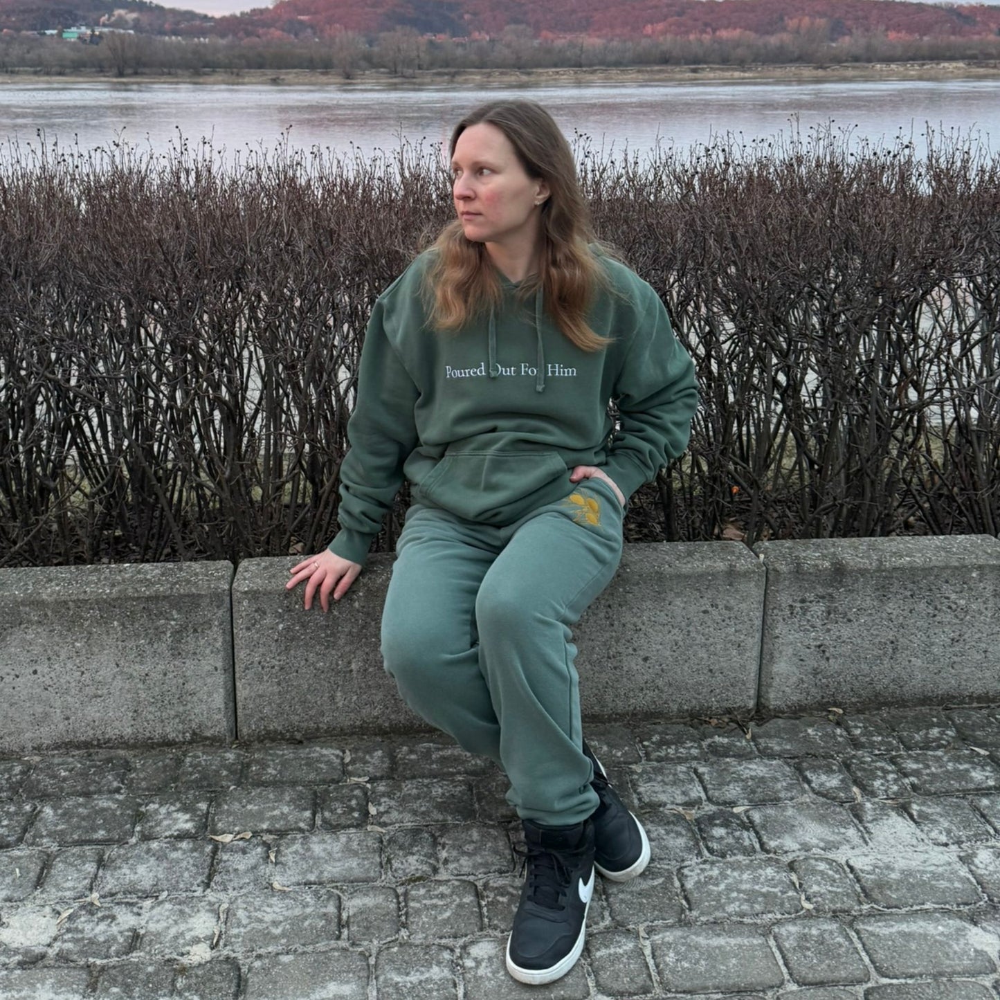 'Olive' sweatpants - S - Mimiko Designs - christian apparel gifts