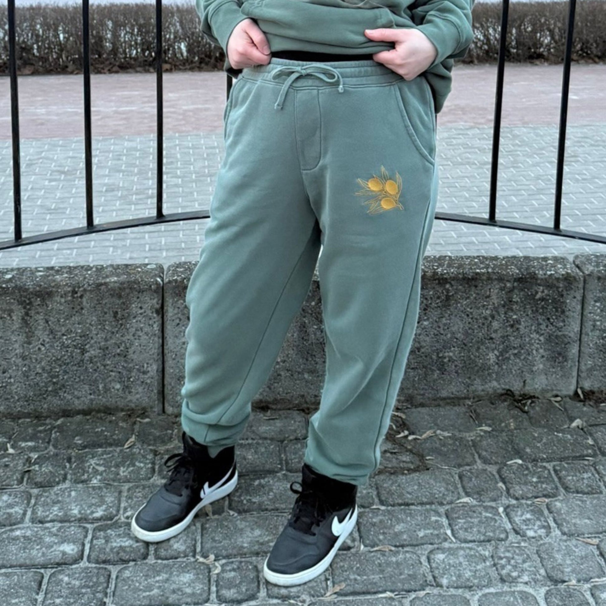 'Olive' sweatpants - S - Mimiko Designs - christian apparel gifts
