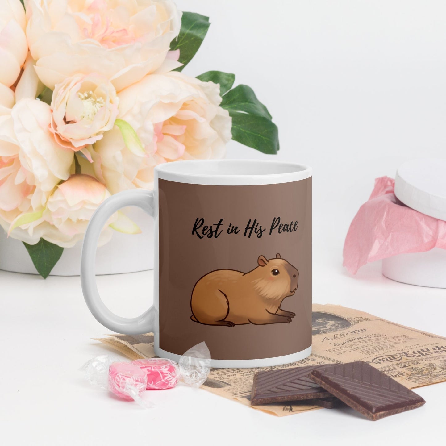'Peaceful capybara' - 11oz mug - MIMIKO DESIGNS - christian apparel gifts