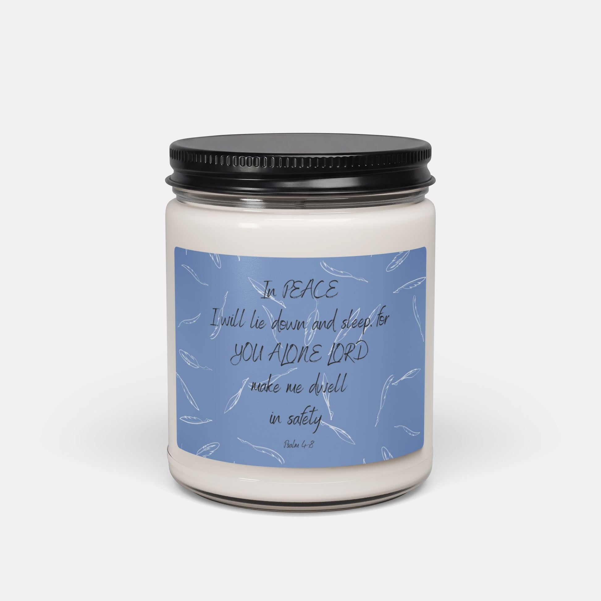 'Safe in the Lord' - 60 hours scented soy candle - Sea Salt and Orchid - MIMIKO DESIGNS - christian apparel gifts
