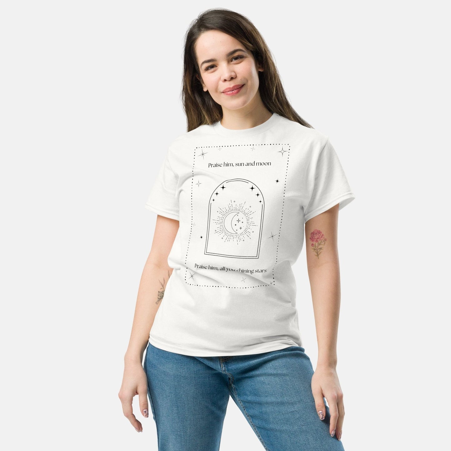 'Praise Him sun and moon' - cotton t-shirt
