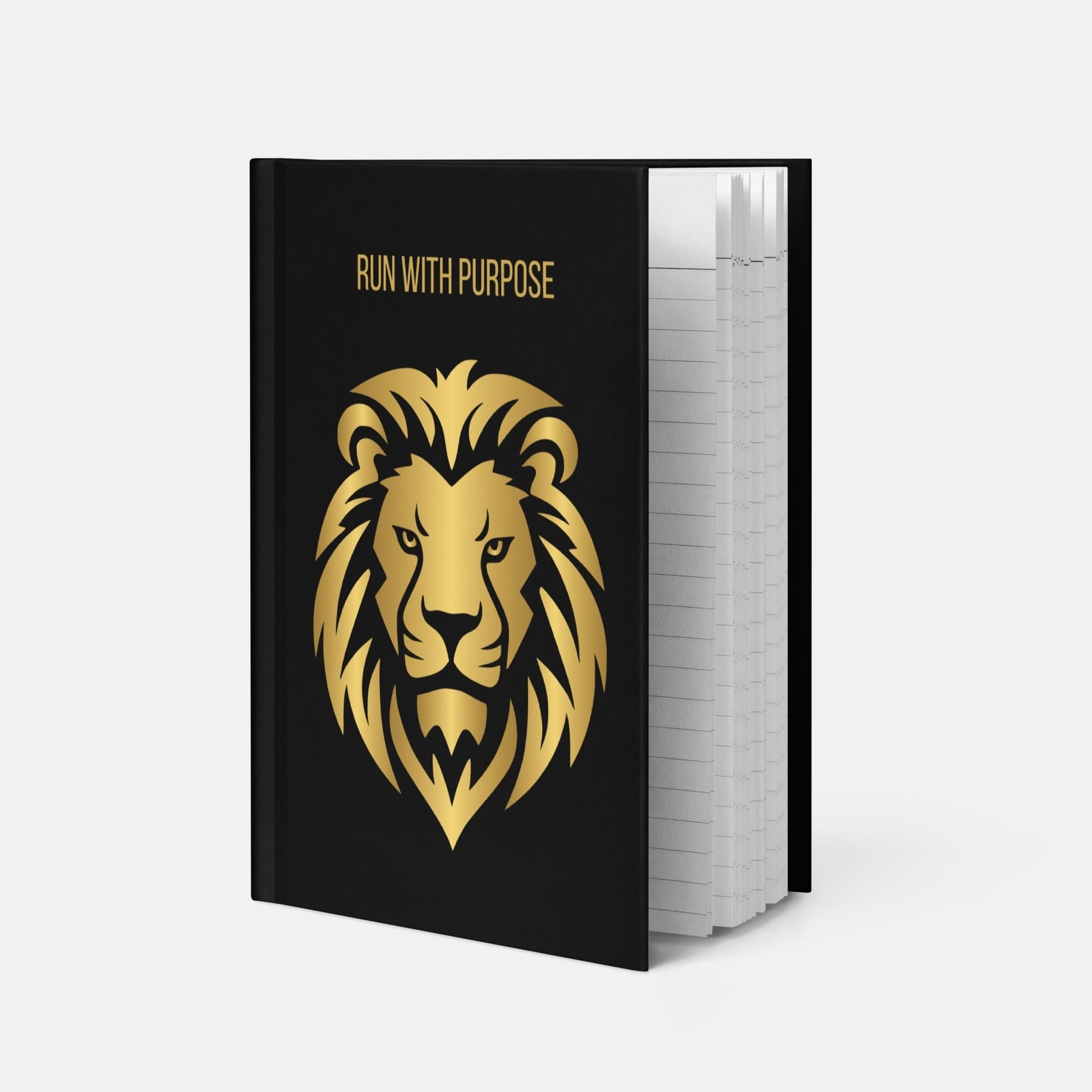 'Lion' hardcover journal - black and gold - MIMIKO DESIGNS - christian apparel gifts