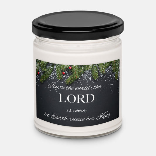 'Joy to the world' - 60 hours scented soy candle - Christmas Warmth - Mimiko Designs - christian apparel gifts