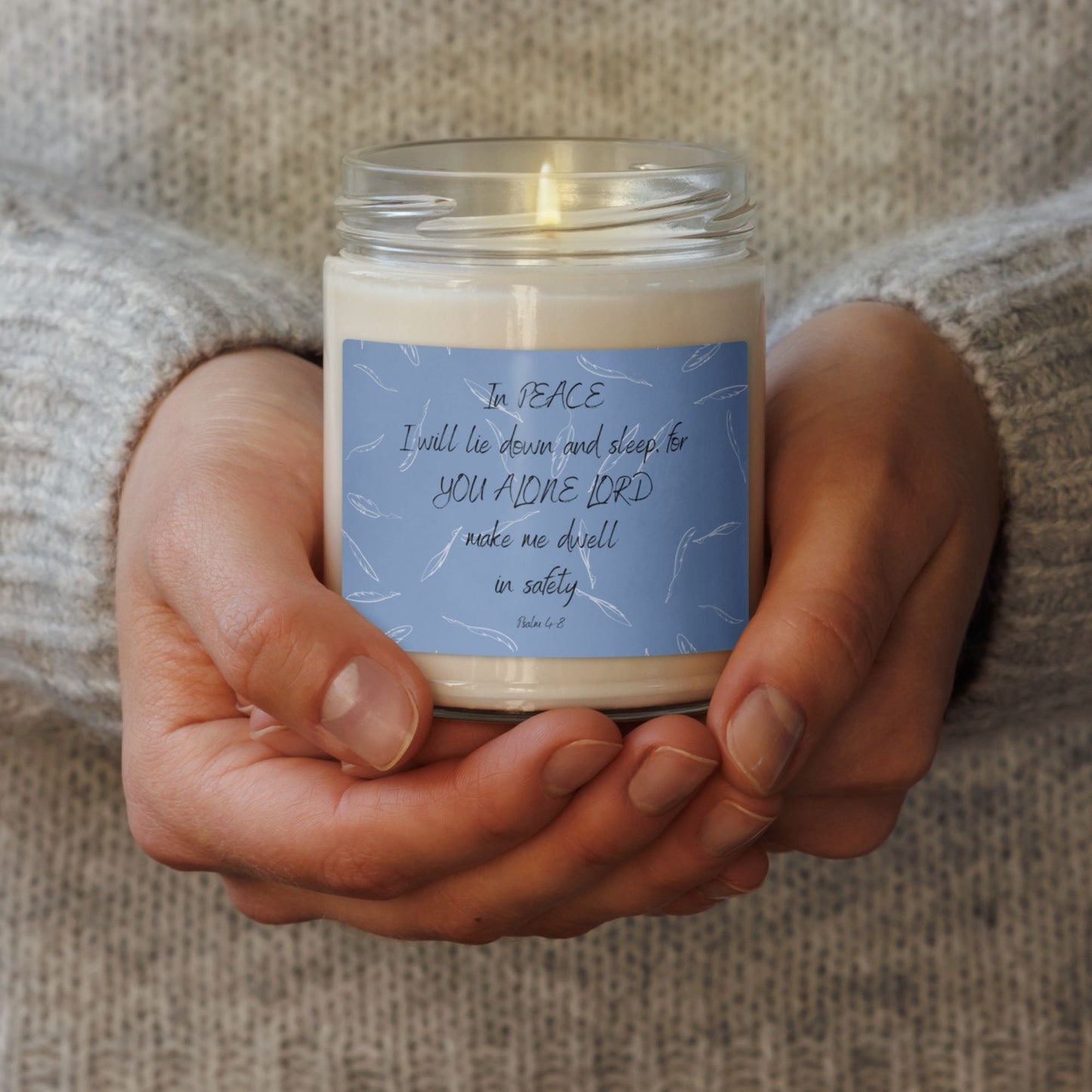 'Safe in the Lord' - 60 hours scented soy candle