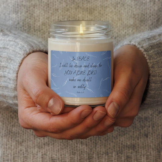 'Safe in the Lord' - 60 hours scented soy candle