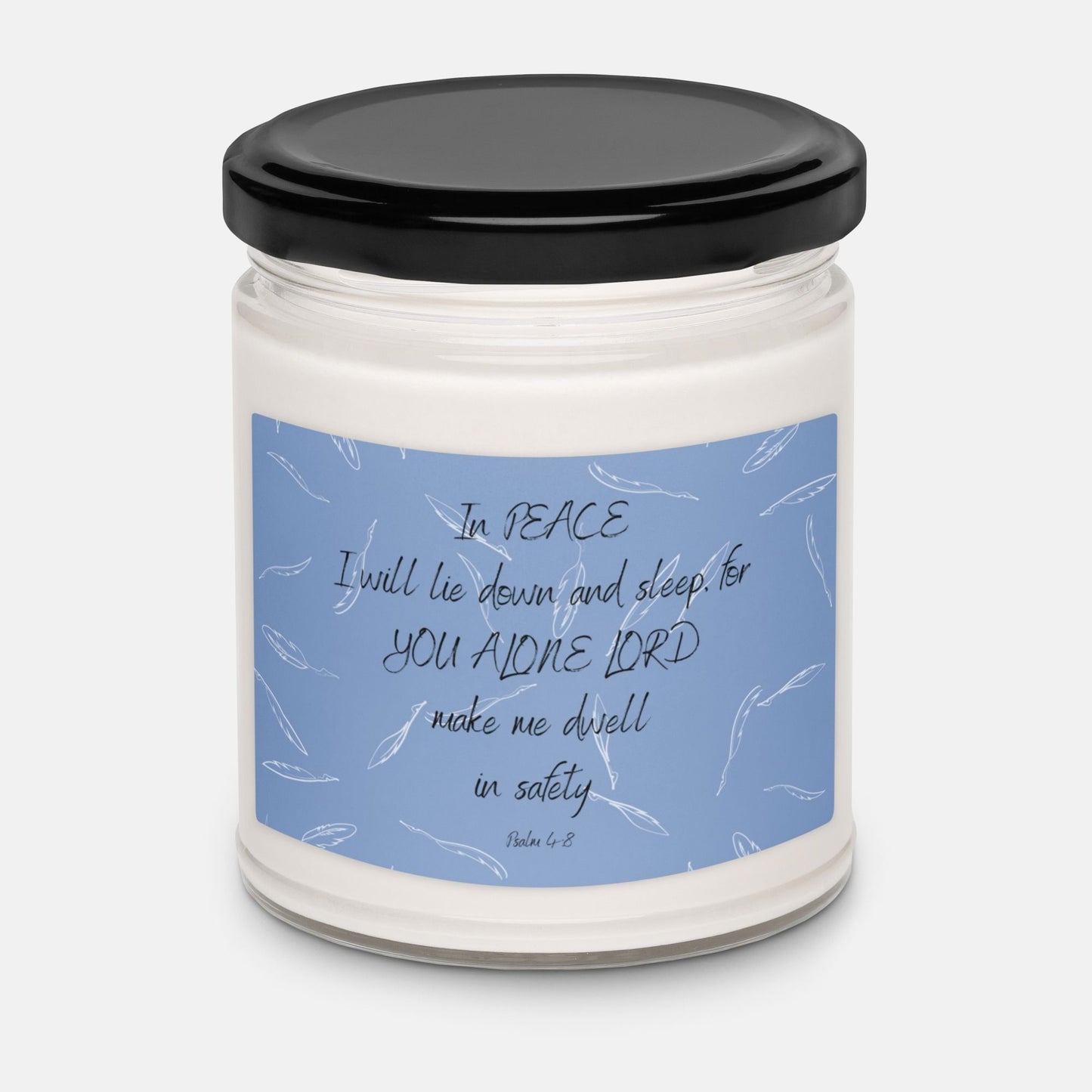 'Safe in the Lord' - 60 hours scented soy candle