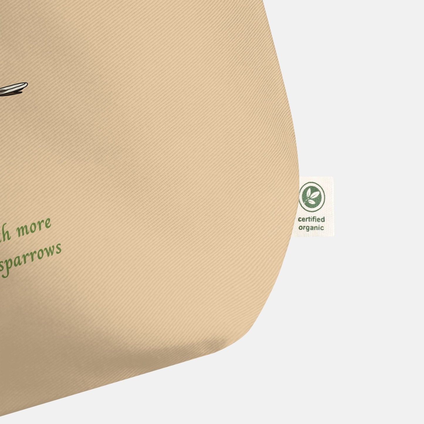 'Sparrow' - eco tote bag XXL - MIMIKO DESIGNS - christian apparel gifts