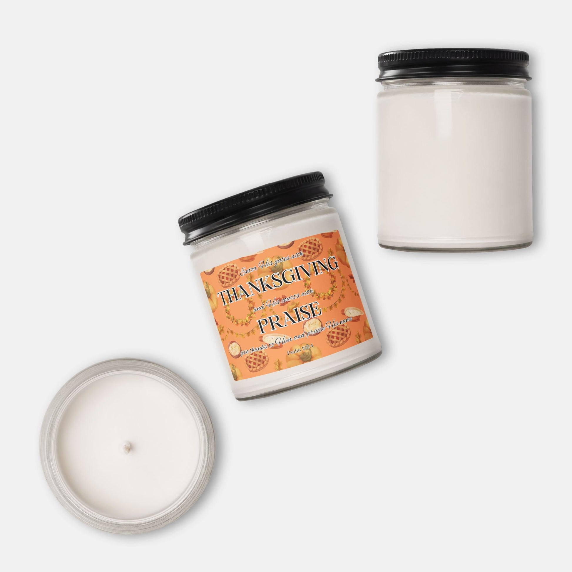 'A Harvest of Blessings' - 60 hours scented soy candle - Apple Harvest - MIMIKO DESIGNS - christian apparel gifts